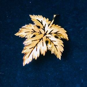 Gold Leaf Brooch